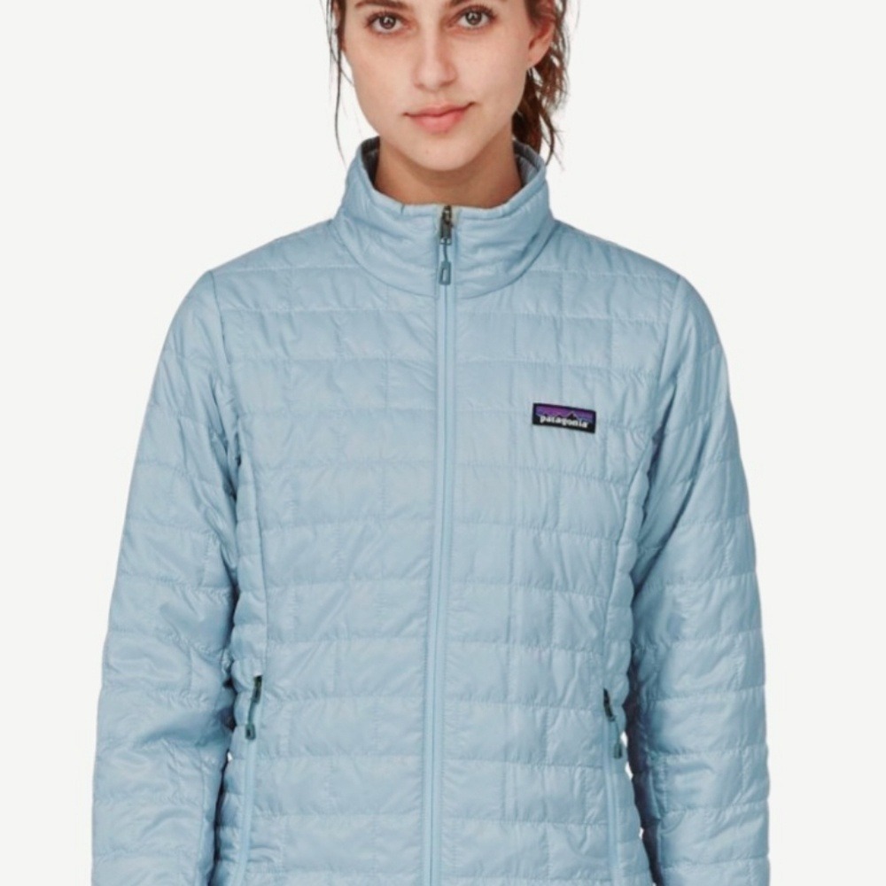 Patagonia Nano Puff Insulated Quilted Jacket Sky-Blue Women XS 84217